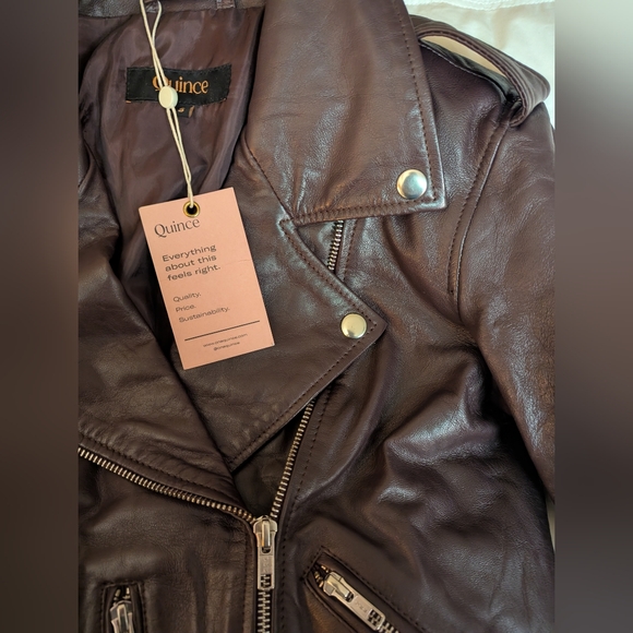 NWT Quince Deep Burgundy/Brown Leather - Picture 7 of 7